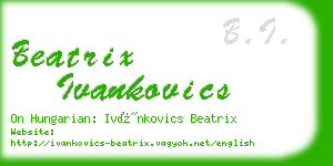 beatrix ivankovics business card